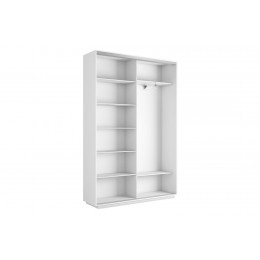 Шкаф-купе 2-дверный Slide 120х220х45 см, белый снег, с двумя зеркалами