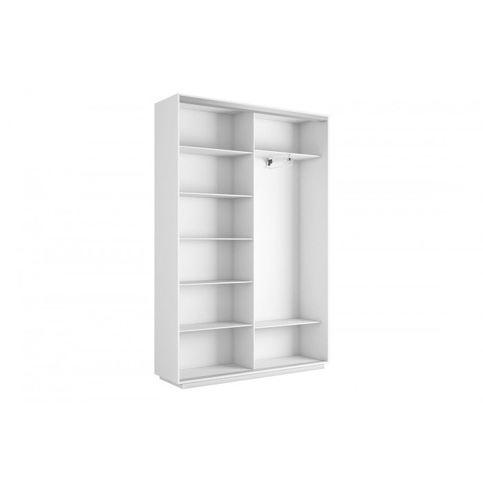 Шкаф-купе 2-дверный Slide 120х220х45 см, белый снег, с двумя зеркалами